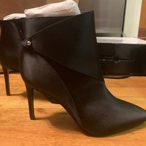 Nine West Black Sexy Satin Ankle Dress Booties